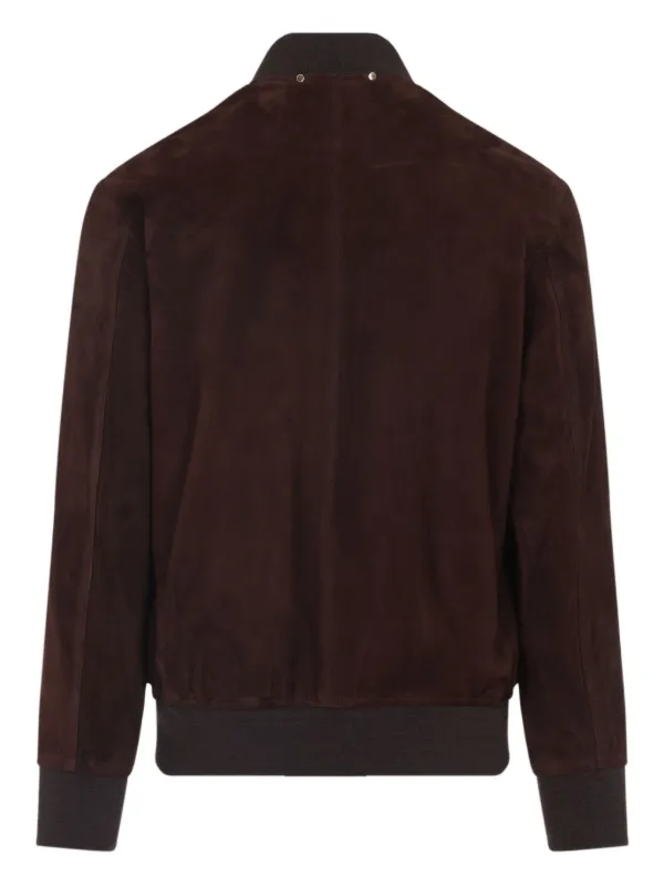 Paul Smith Suede Bomber Jacket Red FARFETCH IN
