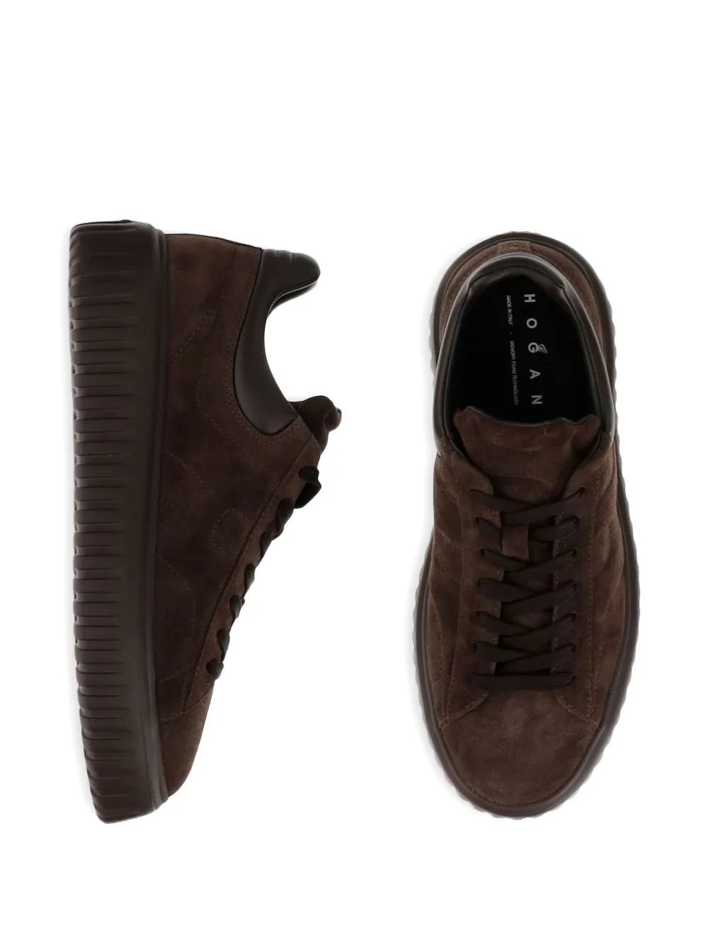 Hogan platform lace-up sneakers Brown