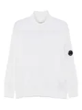 C.P. Company lens-detail turtleneck sweater - White