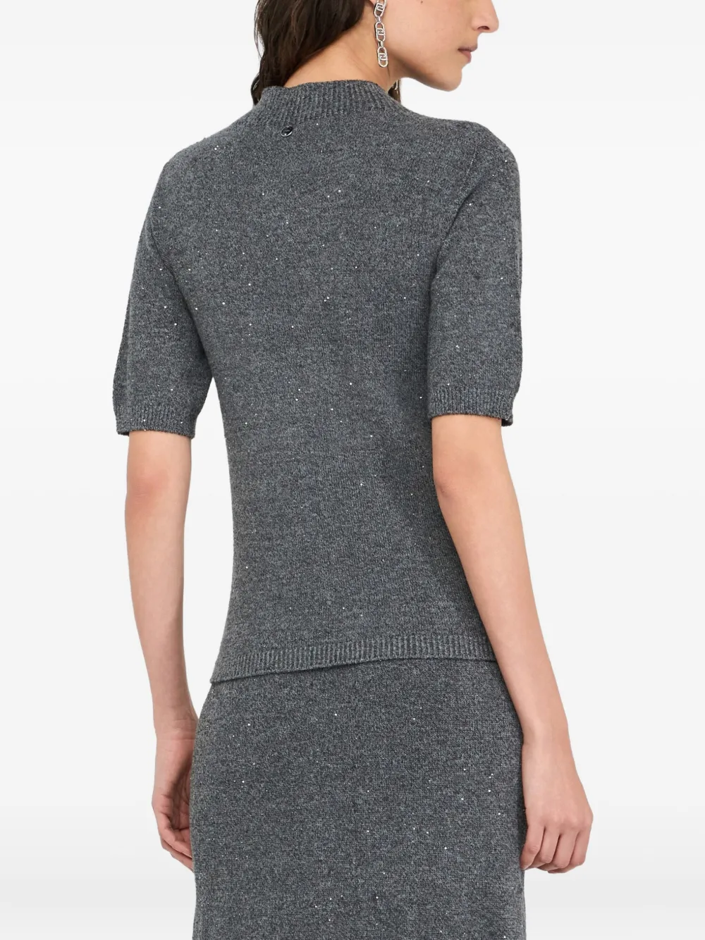 LIU JO mock neck sweater Grijs