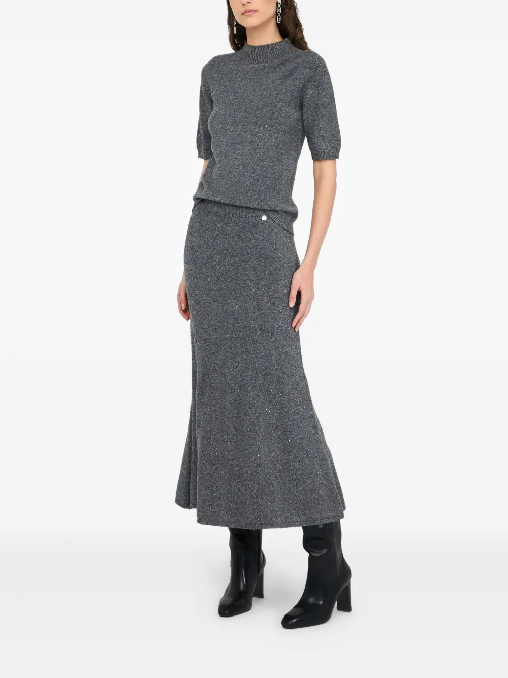 LIU JO mock neck sweater | Knitted Sweaters | Image 2