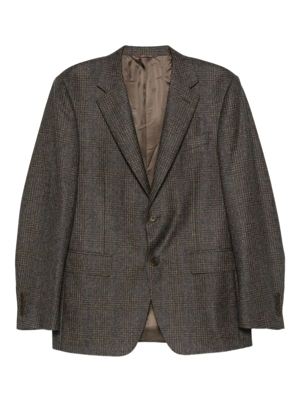 Canali checked single-breasted blazer | Brown | Image 1