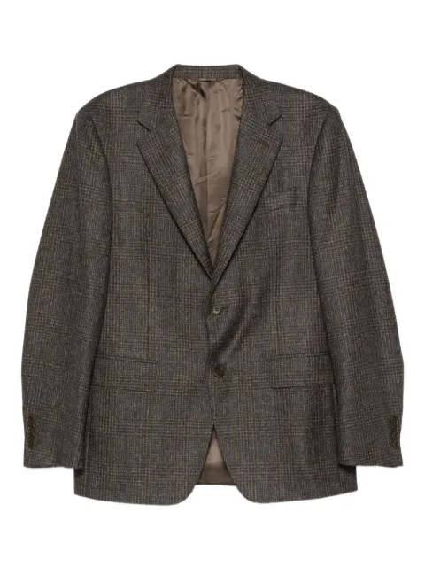 Canali checked single-breasted blazer