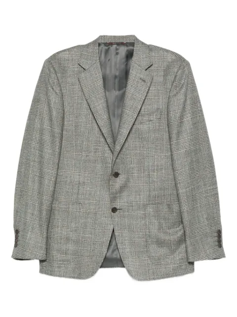 Canali checked two-button blazer
