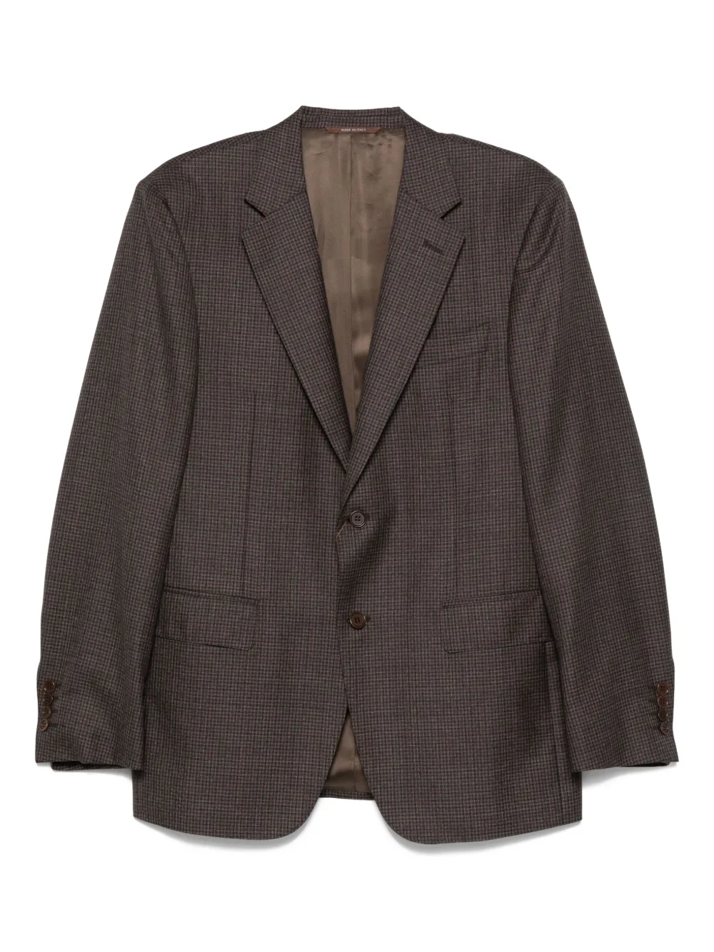 Canali checked two-button blazer | Brown | Image 1