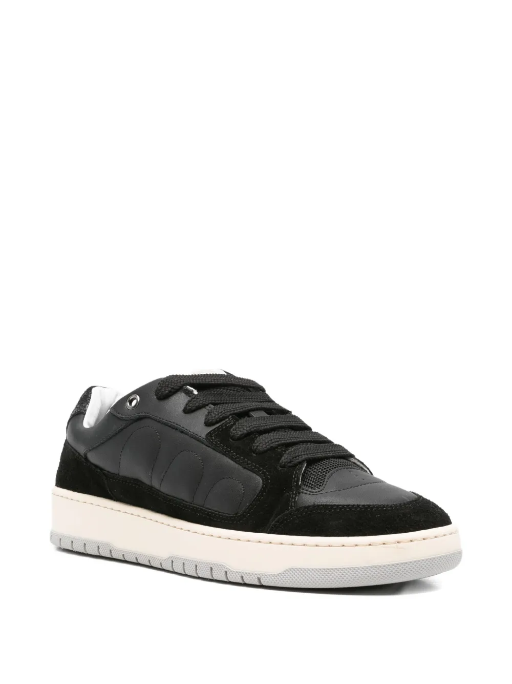 SANTHA suede-panelled sneakers Black