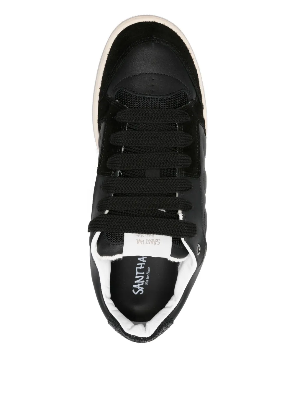 SANTHA suede-panelled sneakers Black