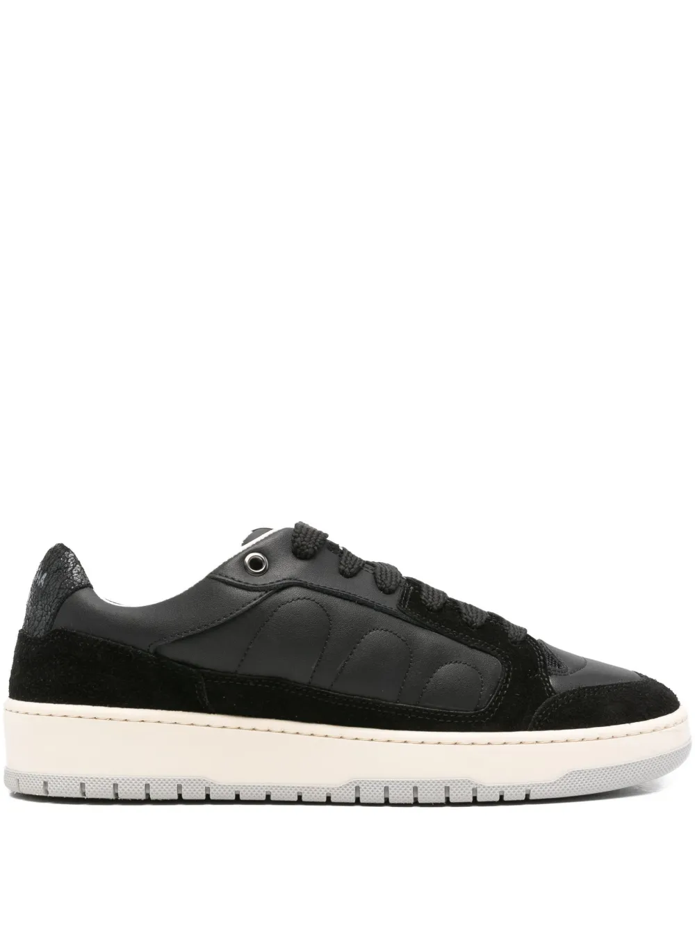 SANTHA suede-panelled sneakers Black