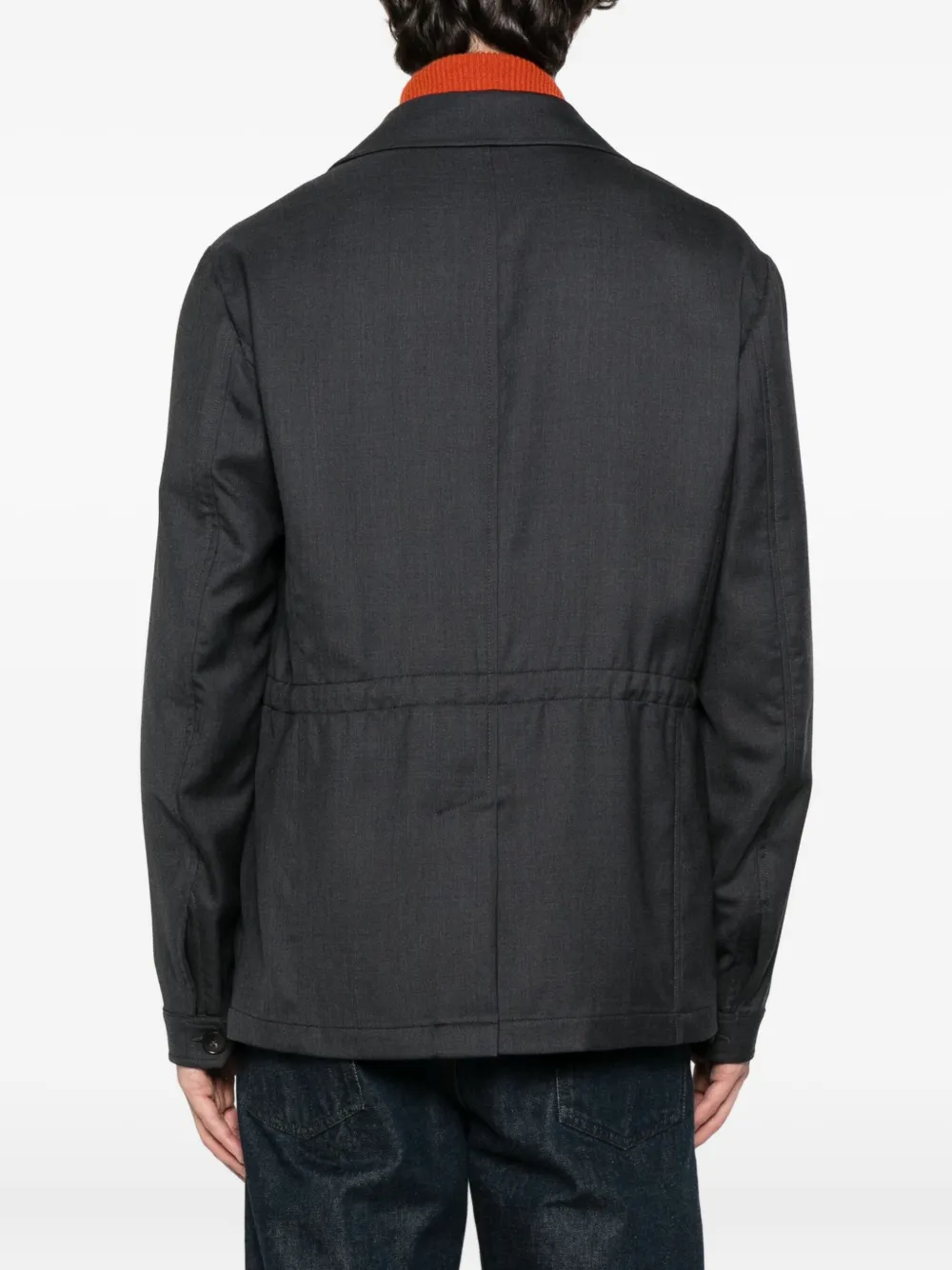 Canali Shirtjack met klepzak Grijs