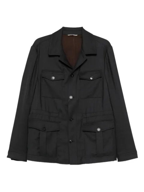 Canali flap-pocket shirt jacket