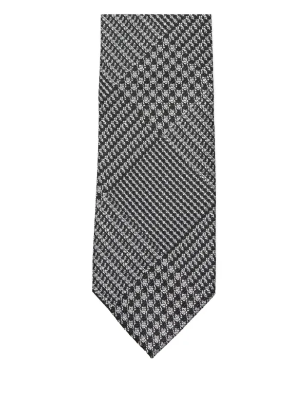 TOM FORD グレー チェック ネクタイ TOM FORD チェック ネクタイ | グレー | FARFETCH JP