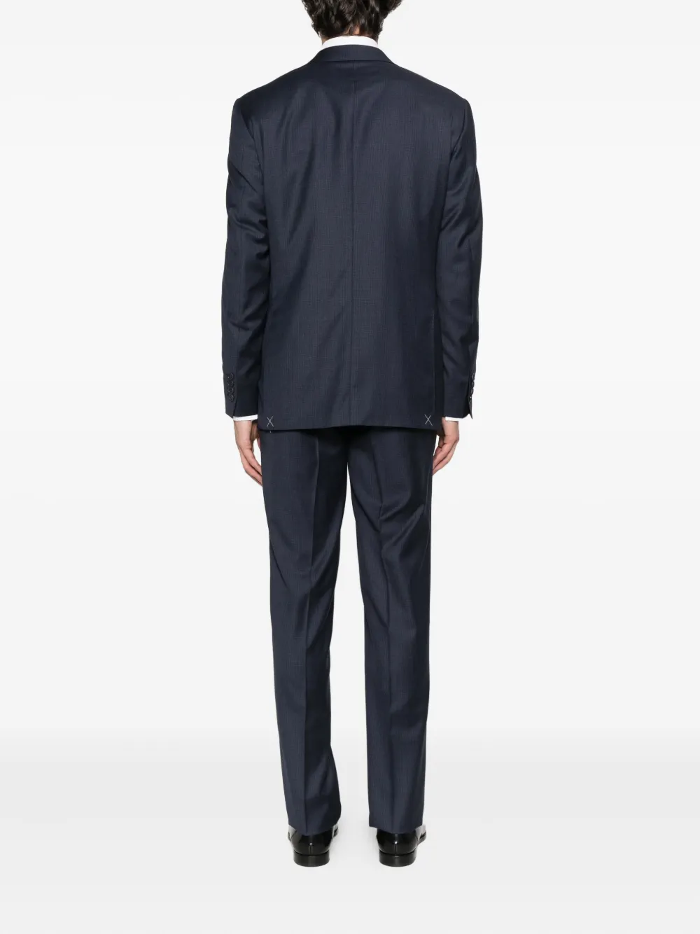  Canali Checked Two-button Suit - Blue 