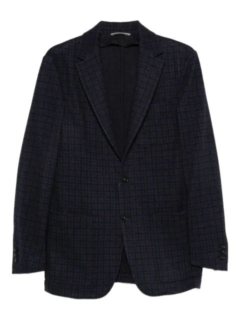 Canali checked two-button blazer