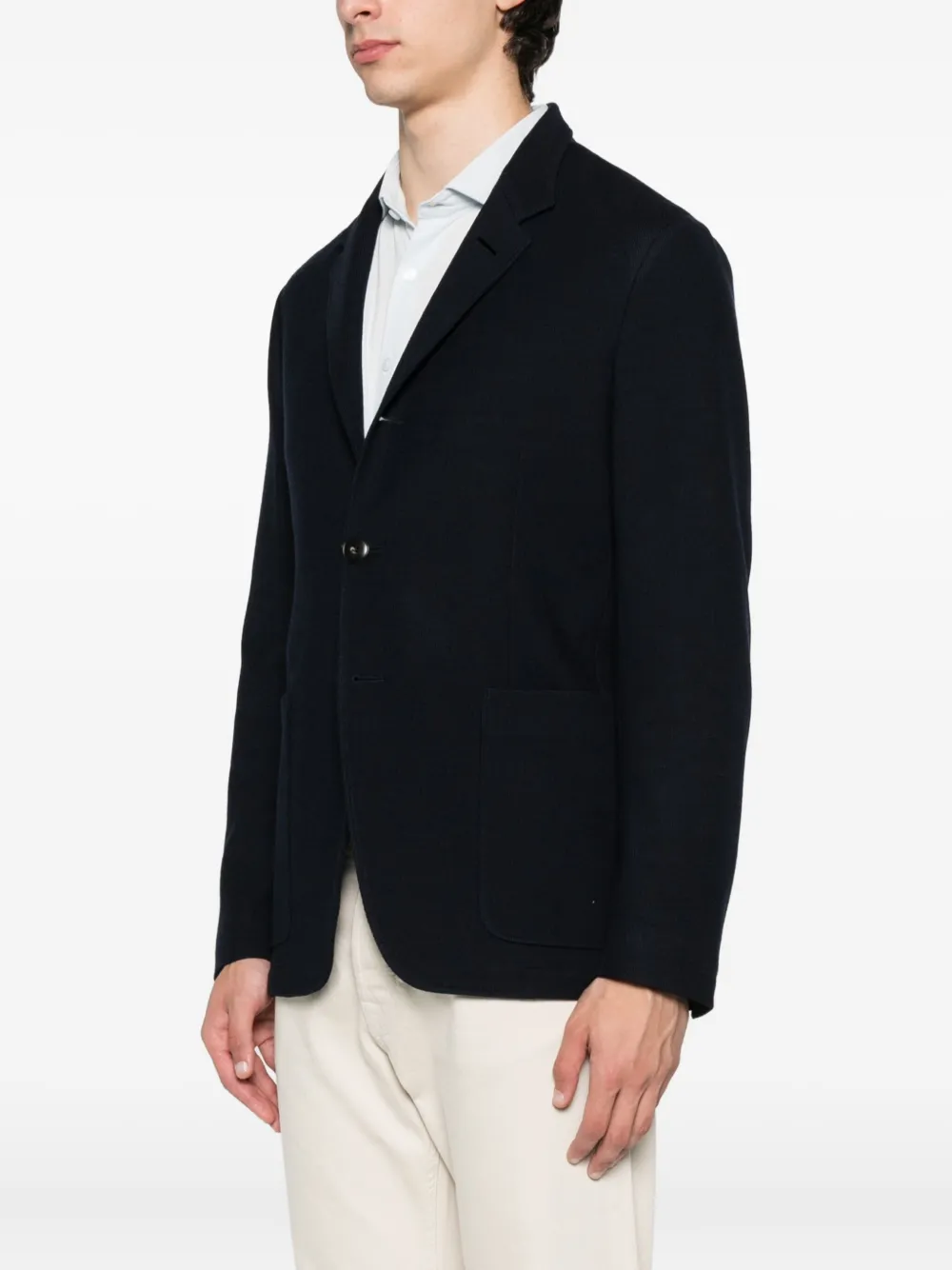  Canali Three-button Patch-pocket Blazer - Blue 