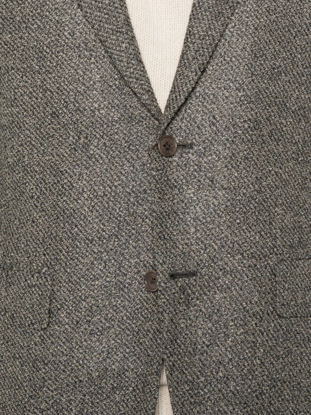 Canali Textured Blazer In Gray