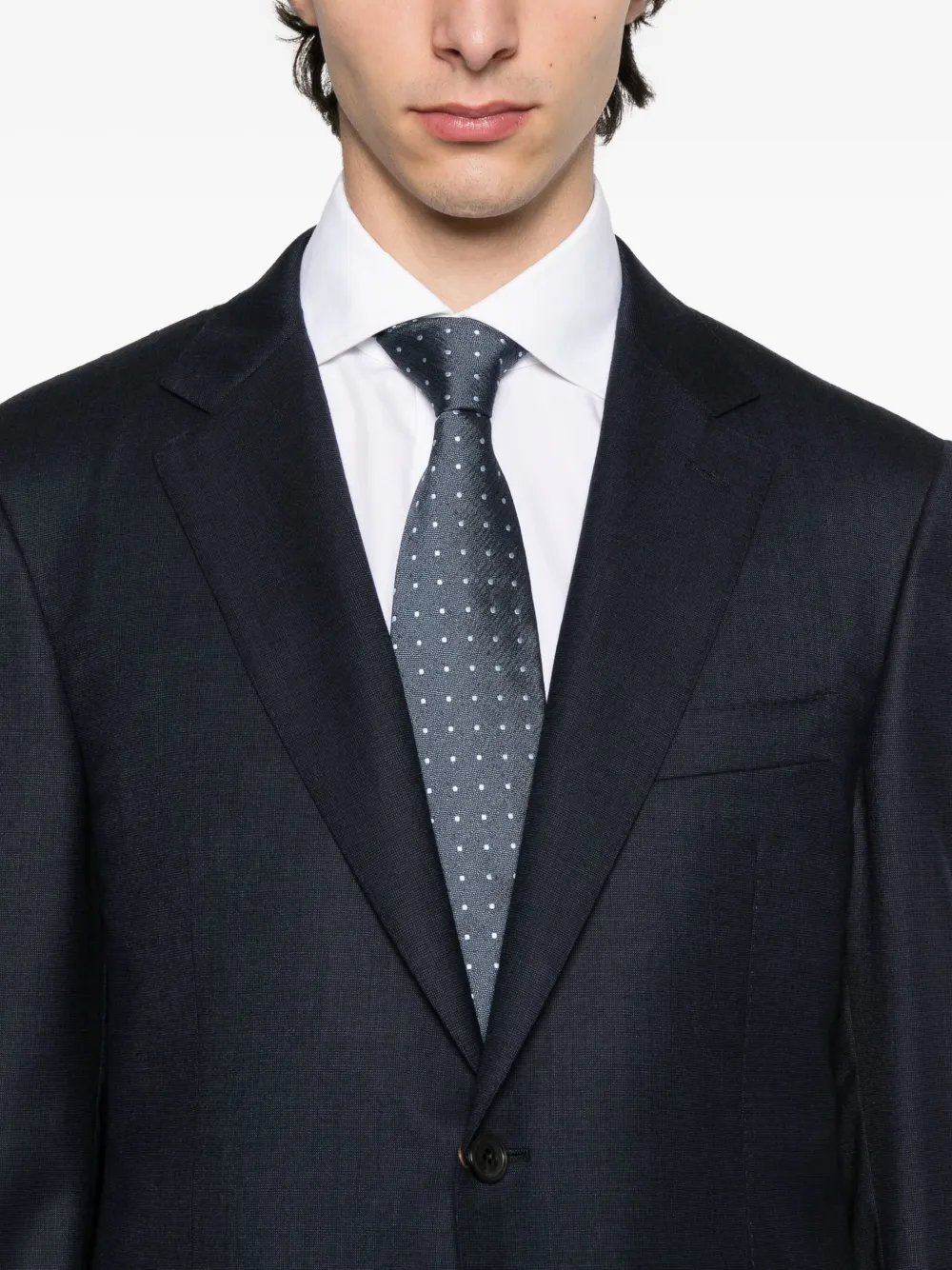 Canali Pak met enkele rij knopen Blauw