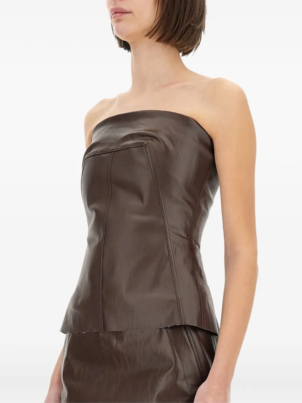 Rick Owens Bustier top met rits Bruin