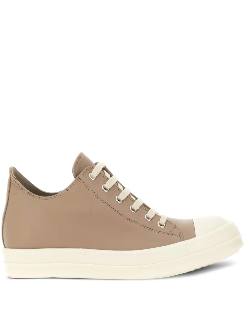 Rick Owens leather lace-up trainers Neutrals