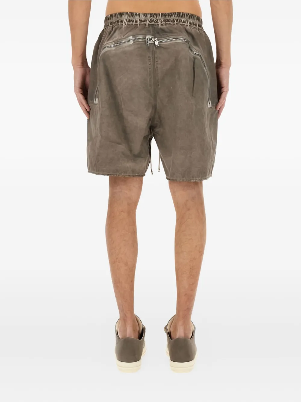Rick Owens DRKSHDW Shorts met franje en rits Grijs