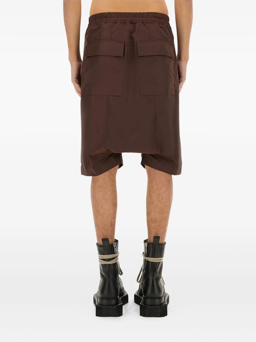 Rick Owens Rick's Pods shorts met trekkoord Bruin