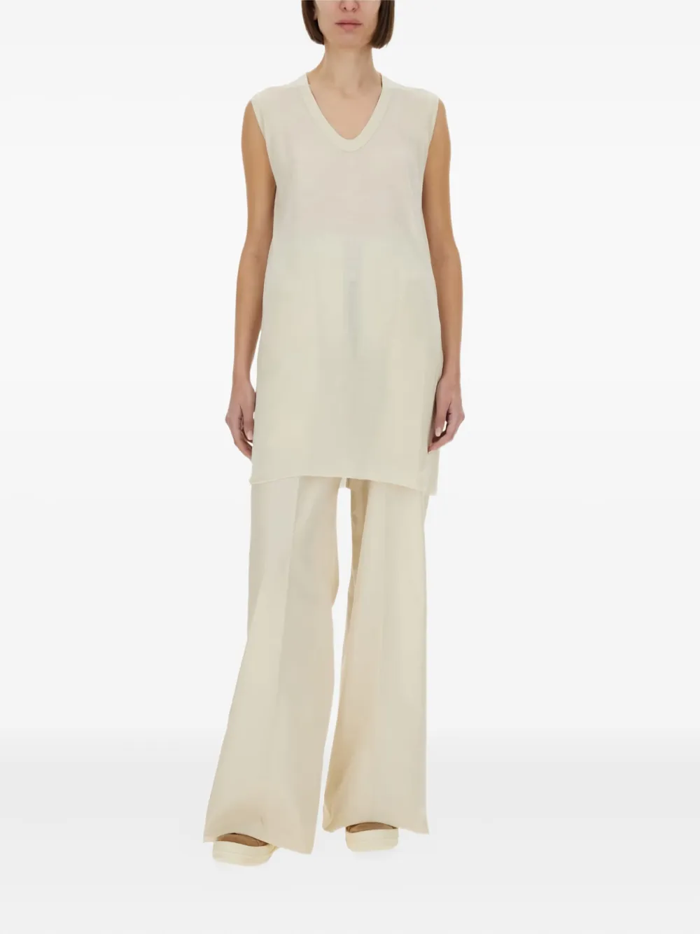 Rick Owens wide-leg drawstring trousers - Beige