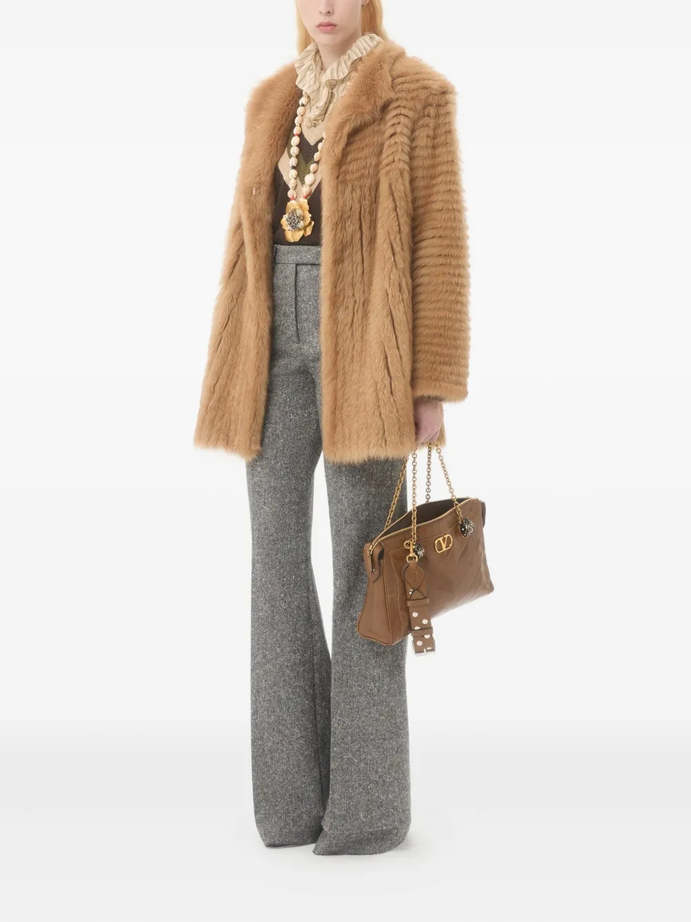 Valentino Garavani Lammy jas Bruin