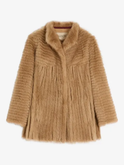 Valentino Garavani manteau en peau lainée