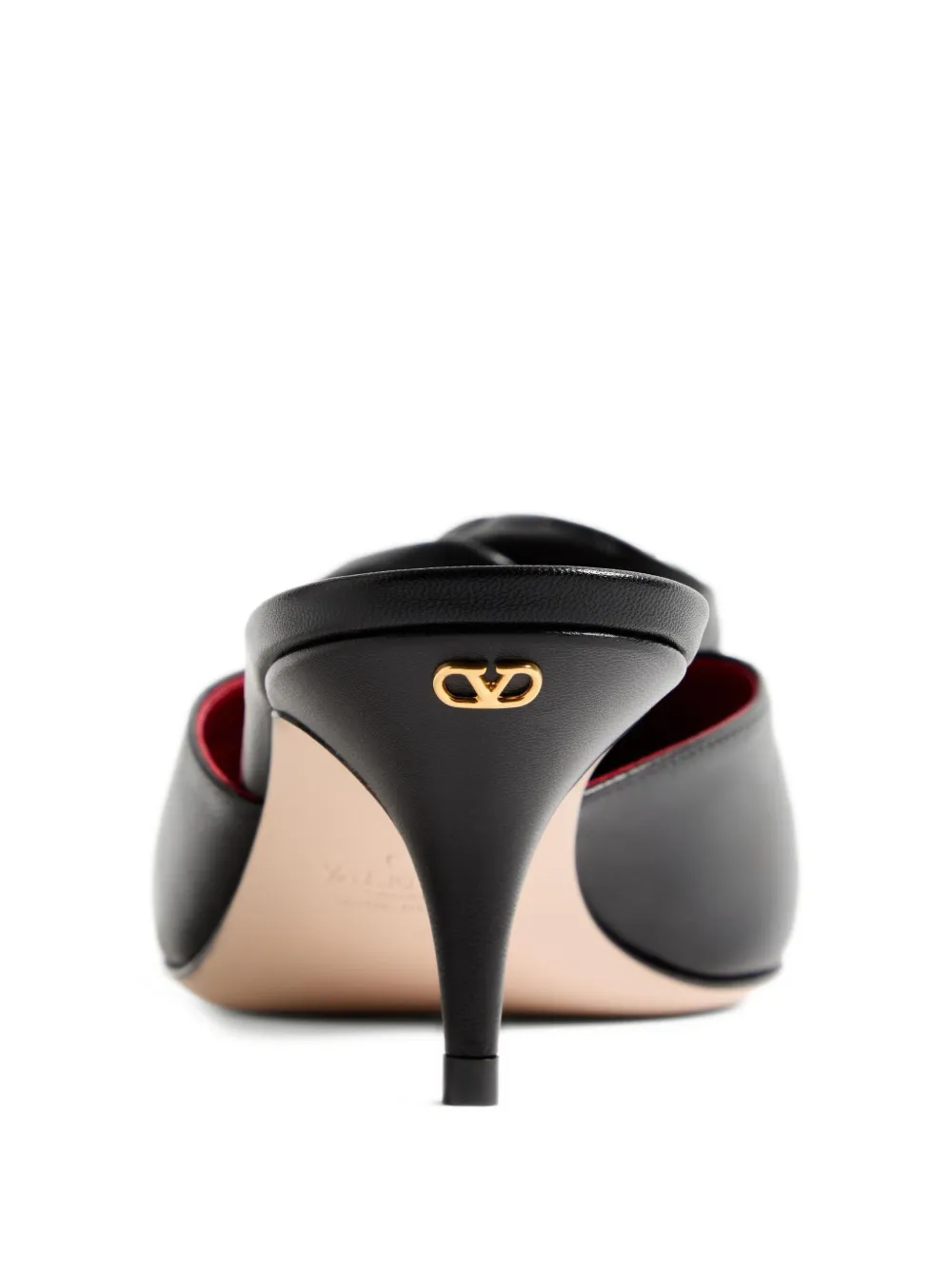 Valentino Garavani Drip Rose 55mm muiltjes met puntige neus Zwart