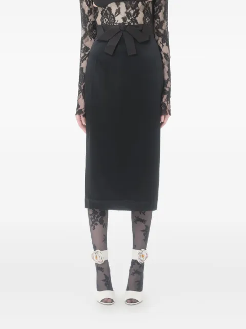 Valentino Garavani bow-detail satin midi skirt
