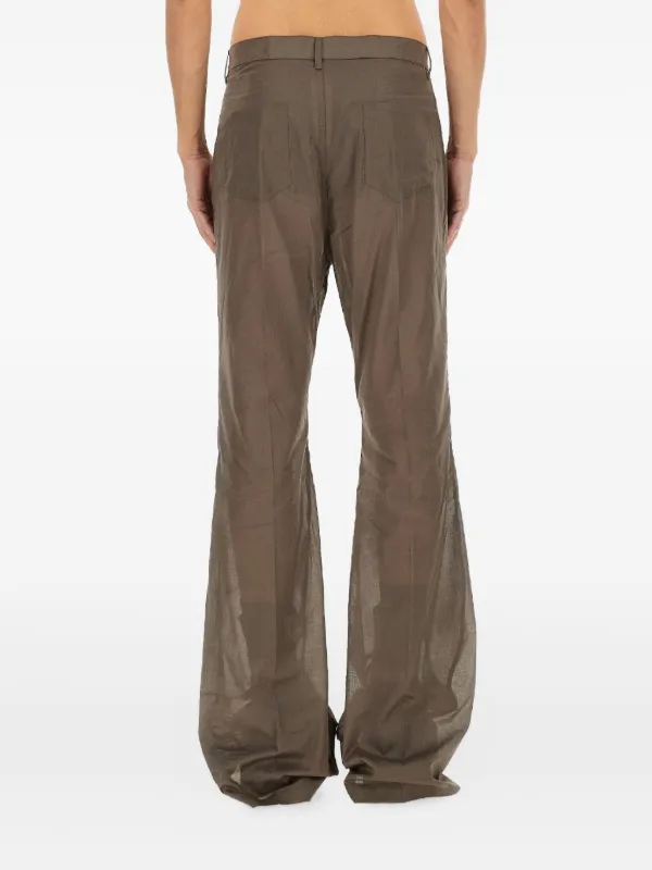 Rick Owens ブーツカット パンツ | ブラウン | FARFETCH JP