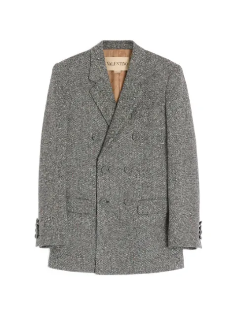 Valentino Garavani  double-breasted jacket in natté boutonné wool