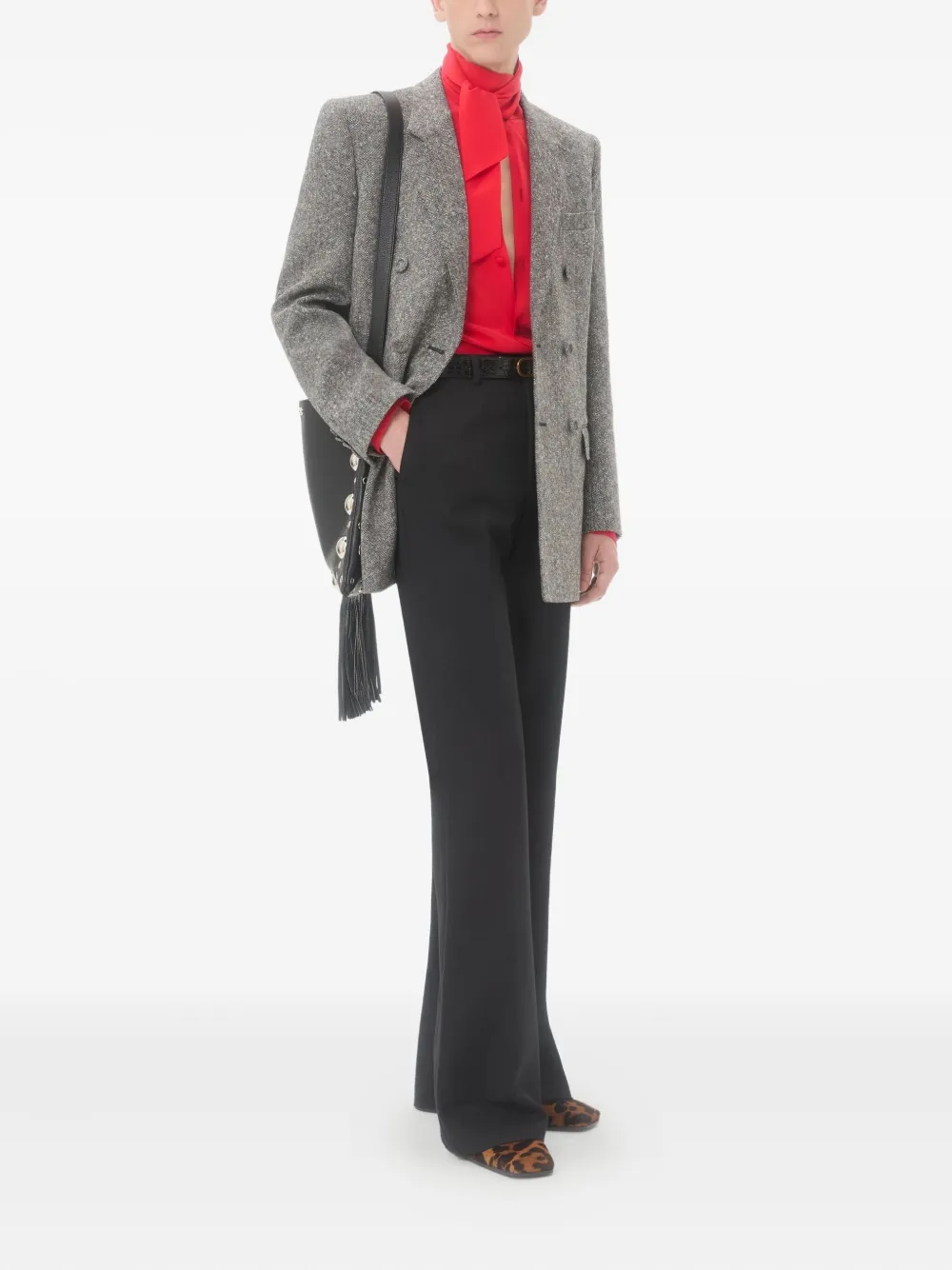 Valentino Garavani wool flared trousers - Zwart