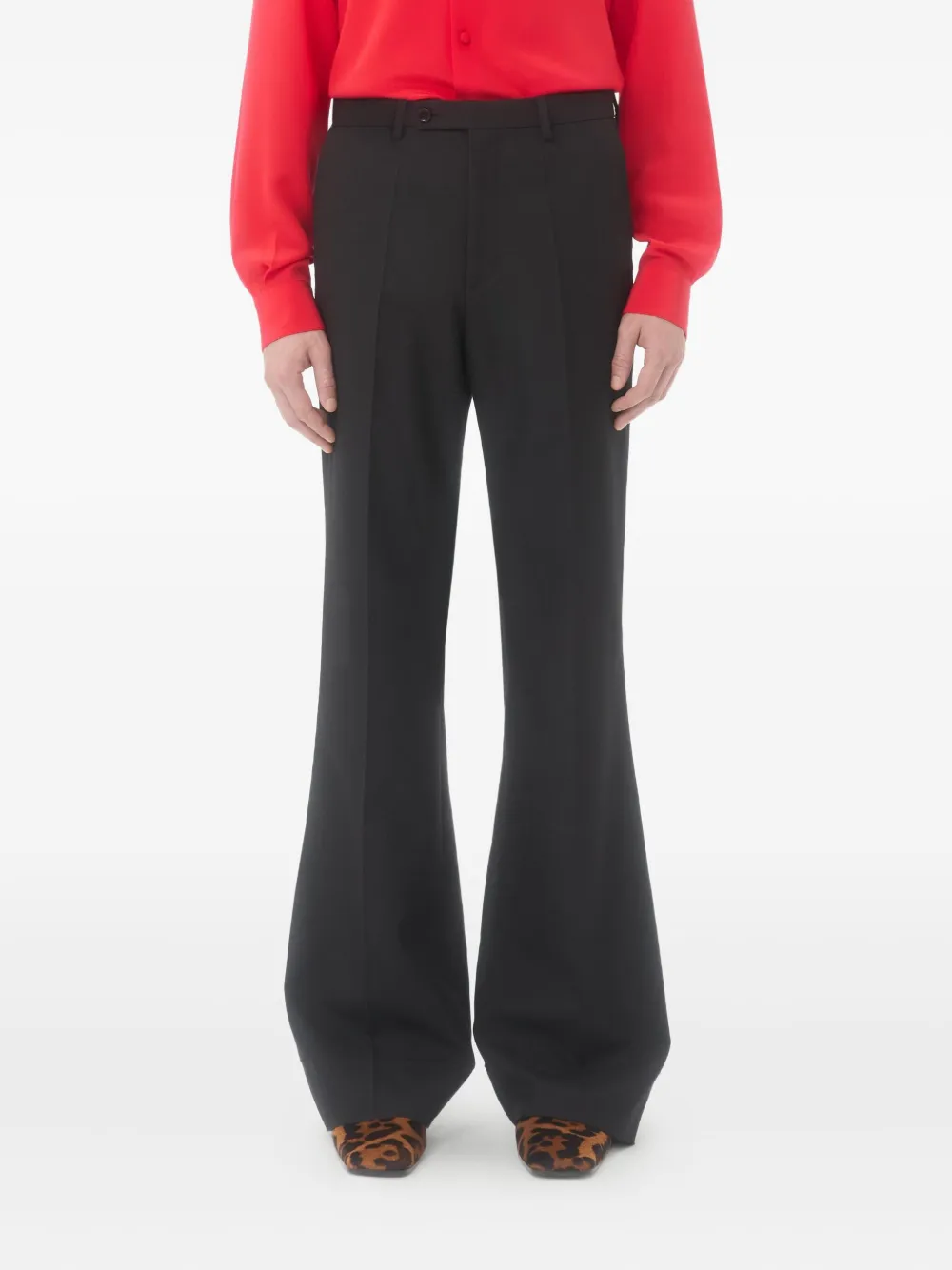 Valentino Nylon Gabardine Trousers In Black