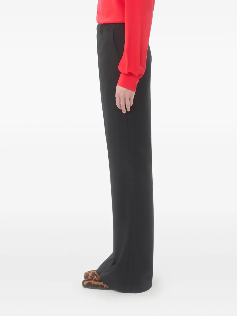 Valentino Nylon Gabardine Trousers In Black