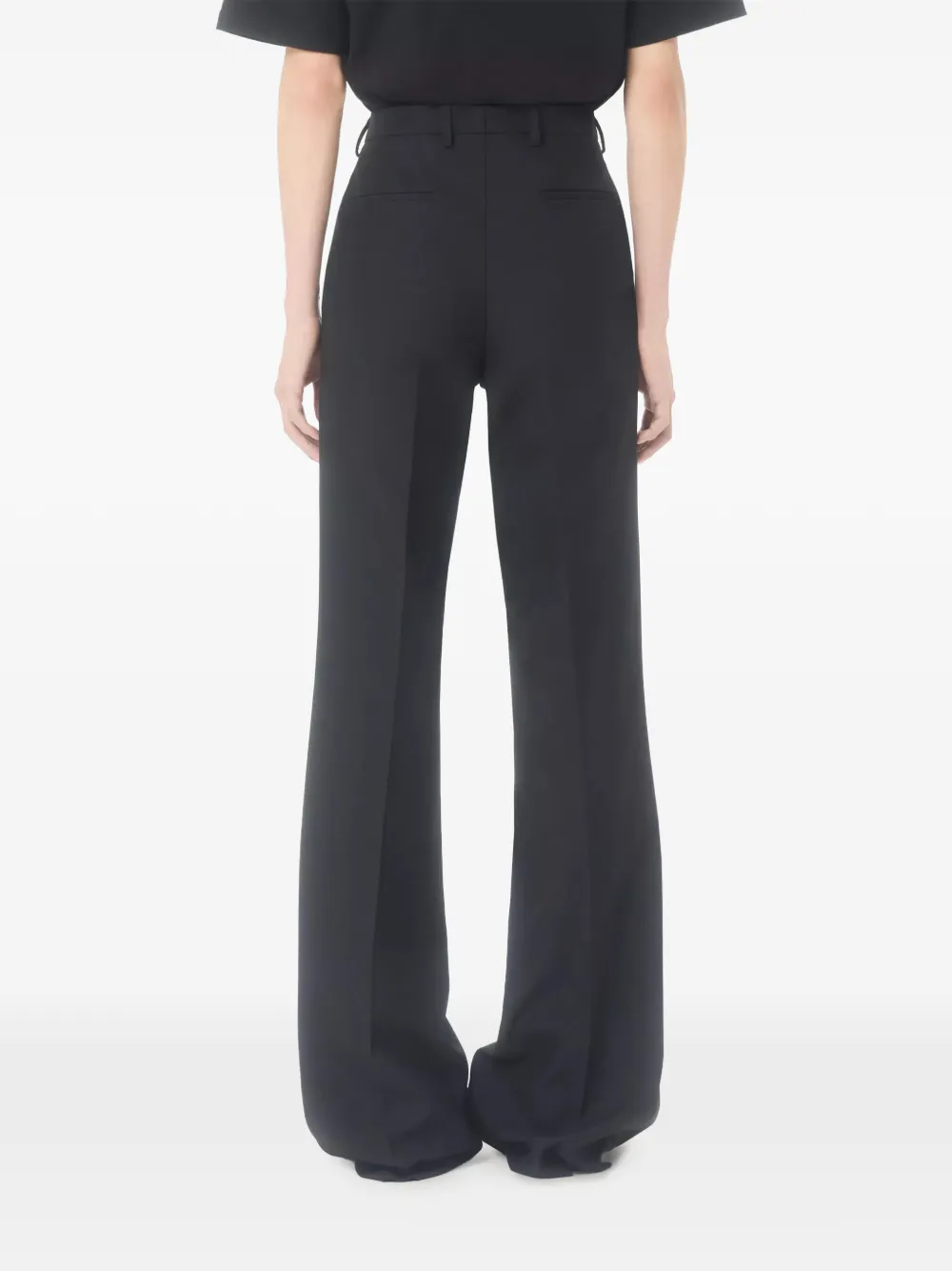 pleated flared trousers