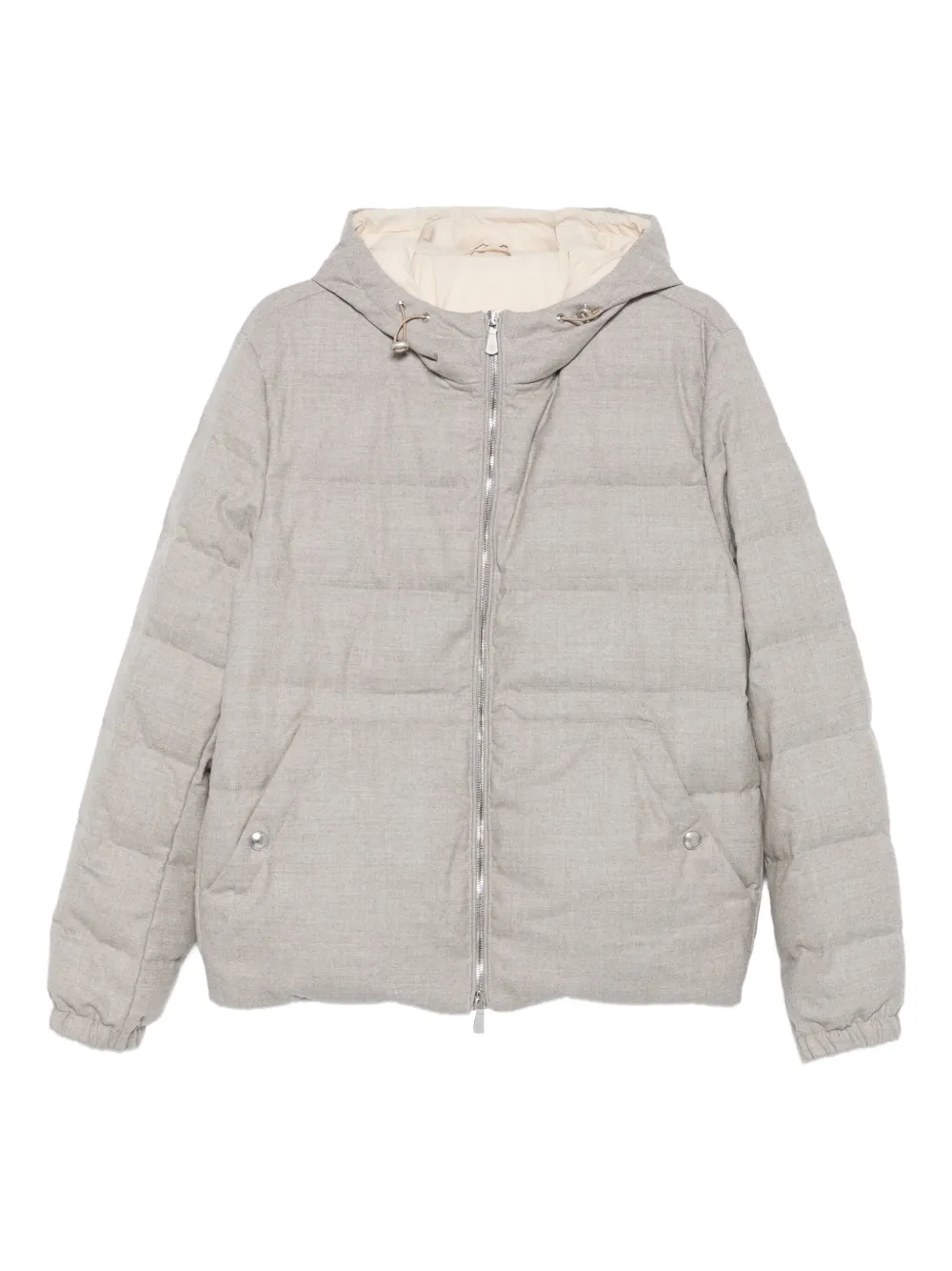 Eleventy hooded quilted coat | Grey | Image 1