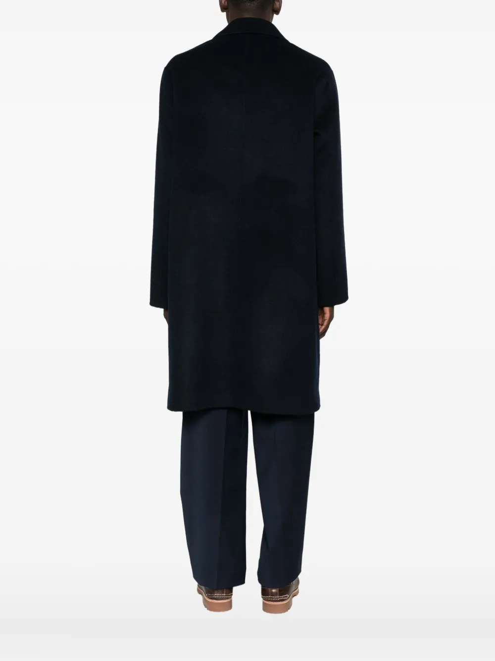 Amaranto Single-breasted Coat In Black