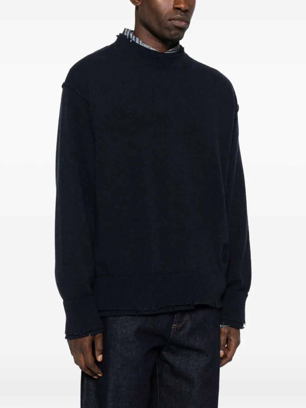 Federico Cina Drop-shoulder Sweater In Blue