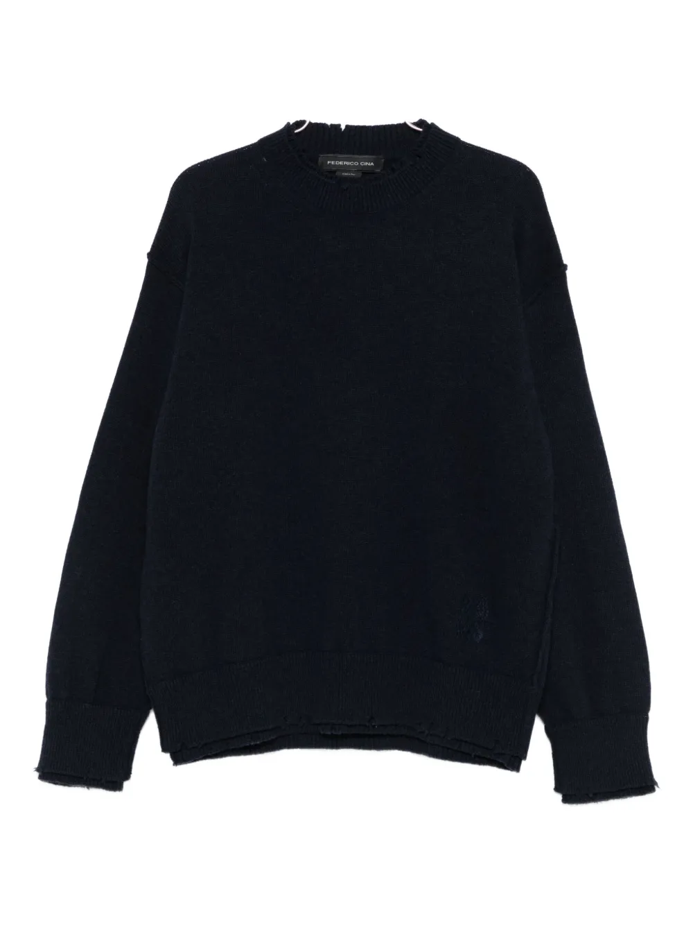 Federico Cina Drop-shoulder Sweater In Blue