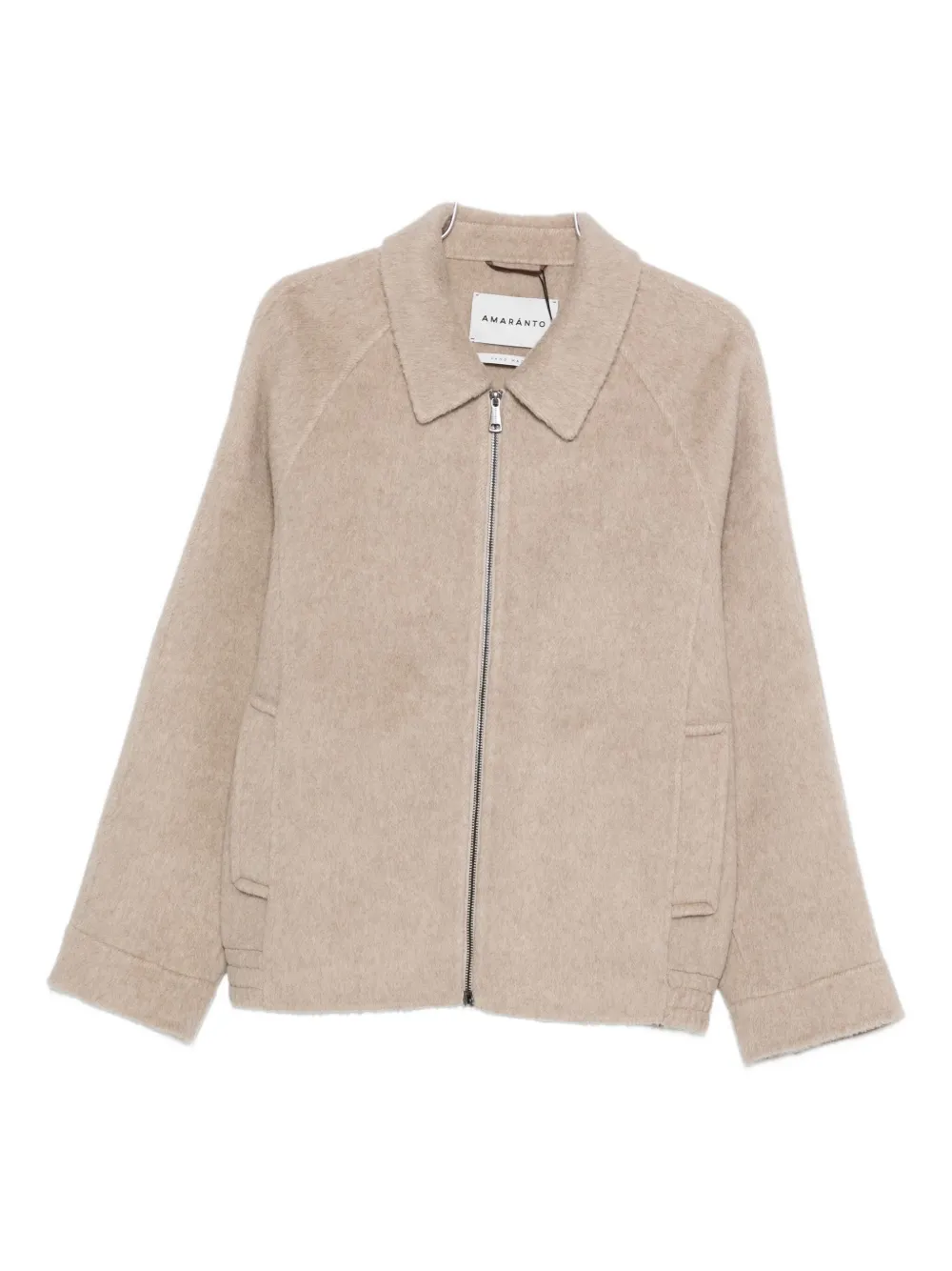Amaranto Zip-up Welt-pocket Jacket In Brown