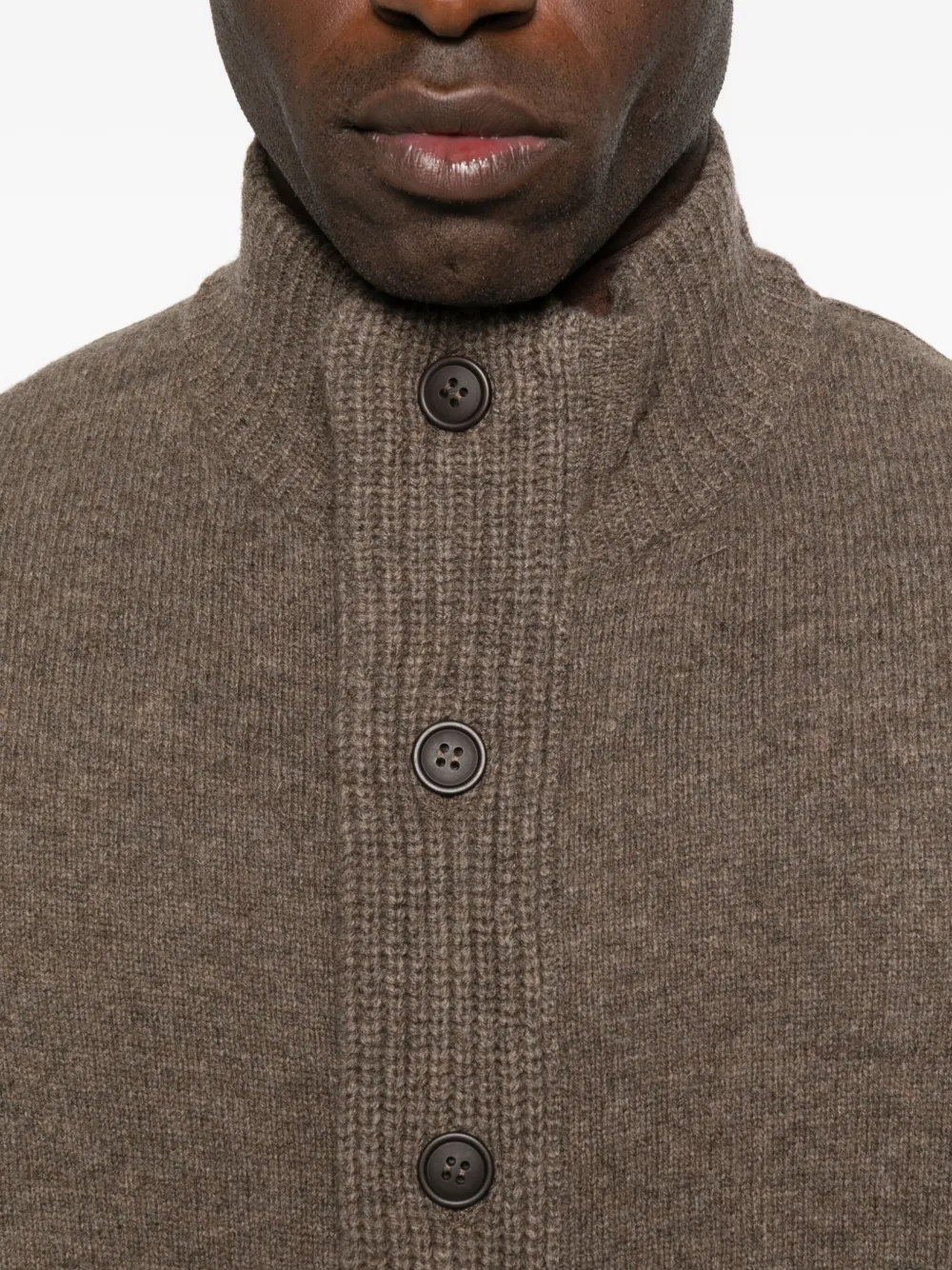 Barbour Wollen vest met hoge hals Bruin