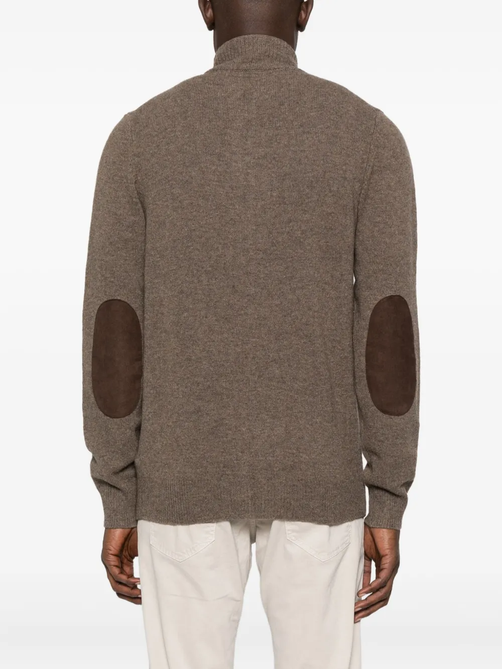 Barbour Wollen vest met hoge hals Bruin