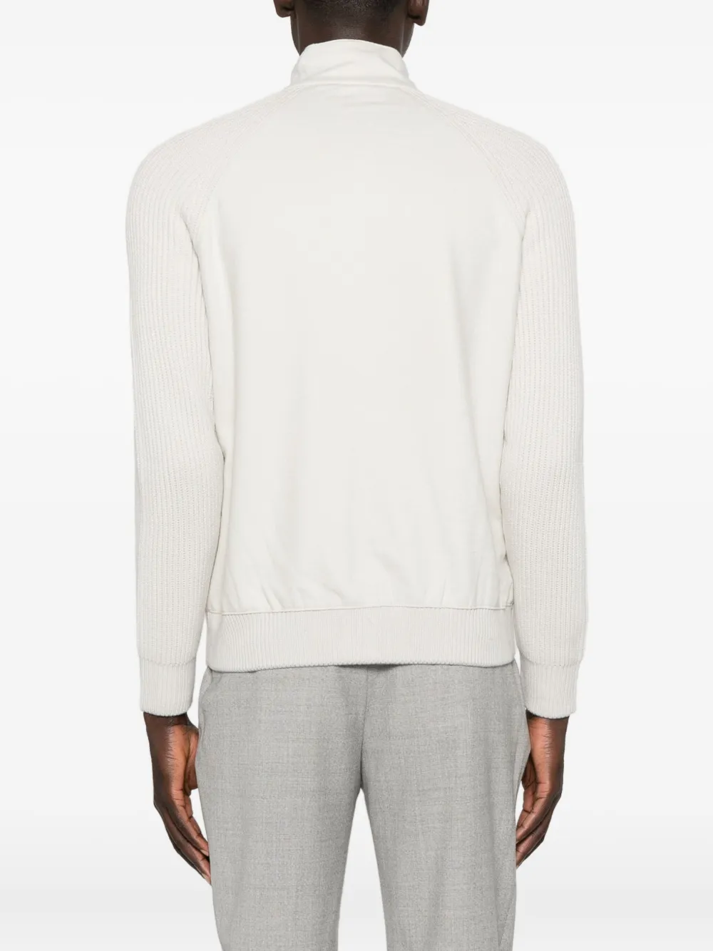Eleventy Panelled Bomber Jacket In Gray