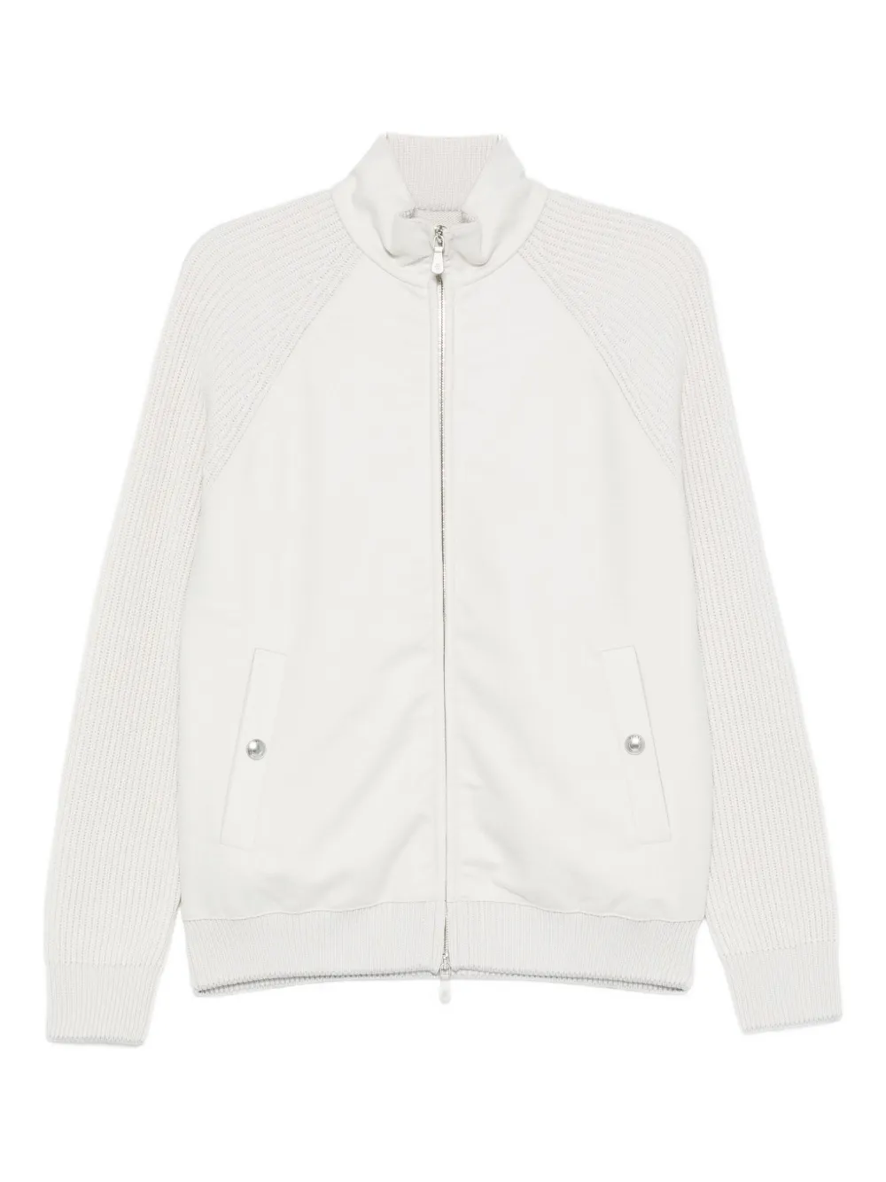 Eleventy Panelled Bomber Jacket In Gray