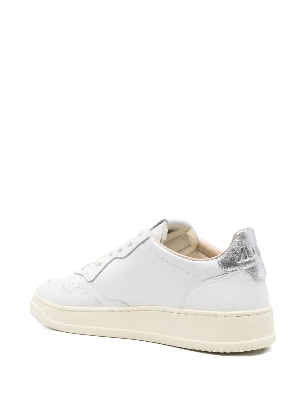 Autry Medalist metallic-patch leather sneakers White