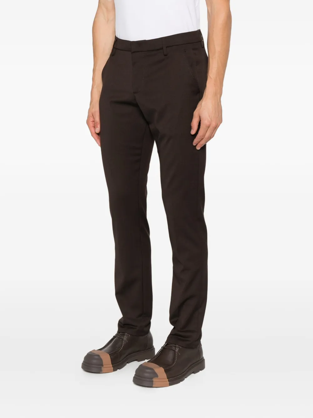 DONDUP cuffed wool trousers Bruin