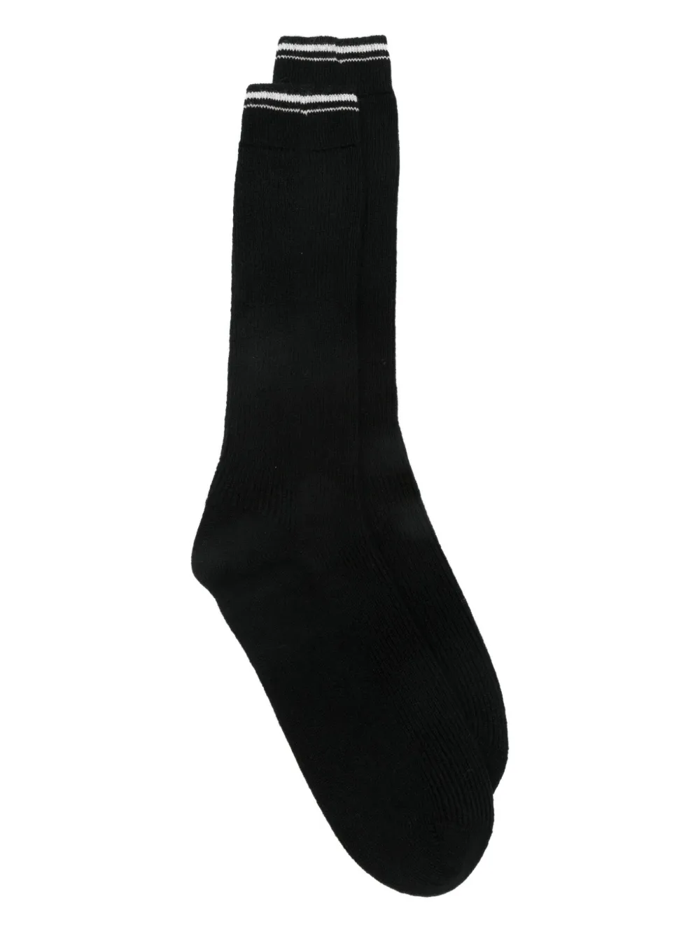 Eleventy stripe-detail socks | Black | Image 1