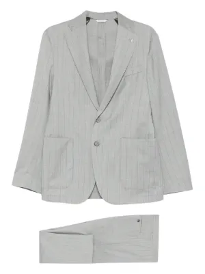Corneliani チェック シングルスーツ | グレー | FARFETCH JP