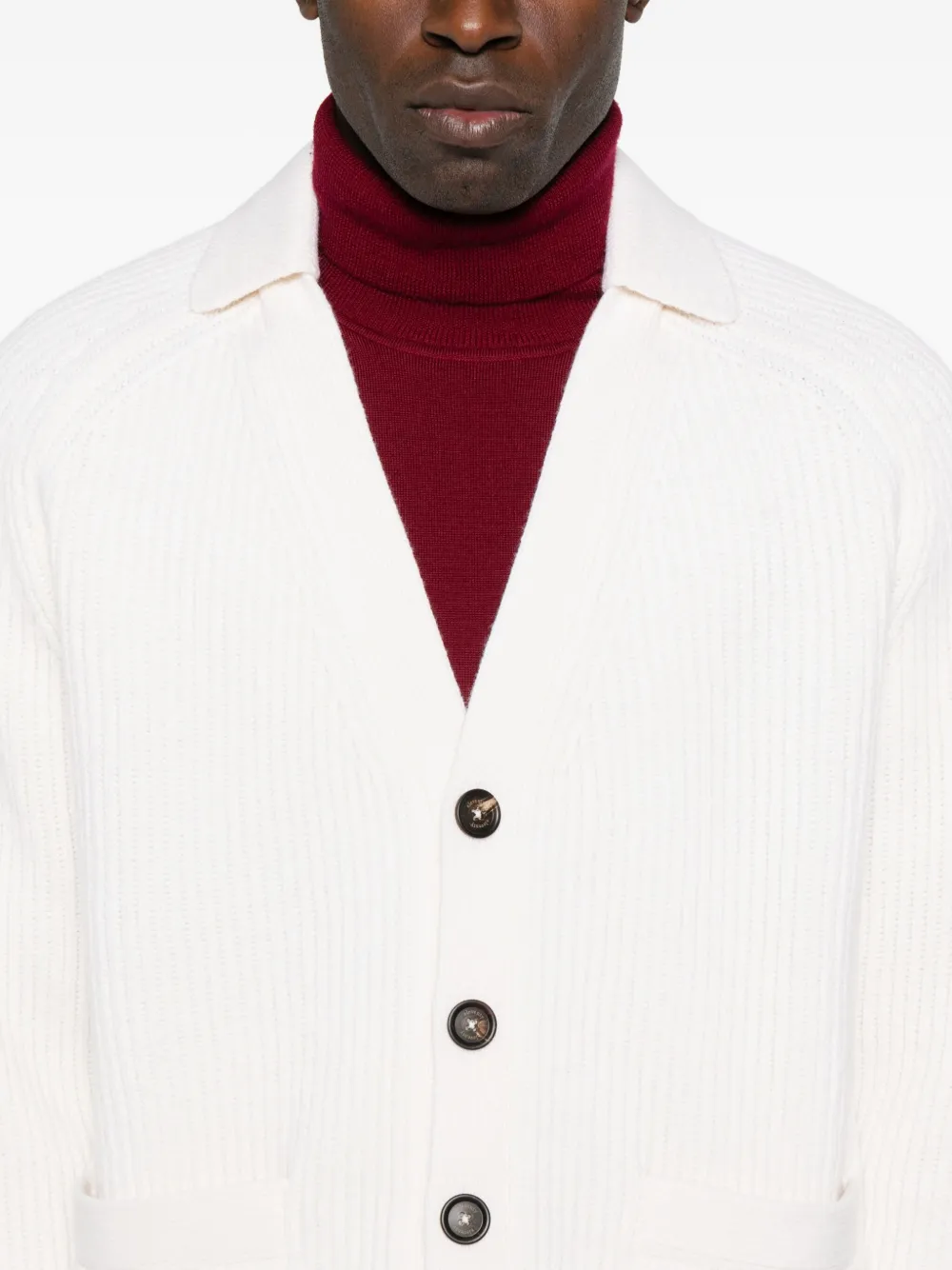 Eleventy Vest met sjaalkraag Beige