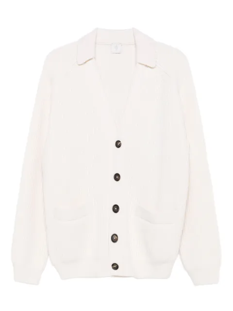 Eleventy ribbed collar cardigan